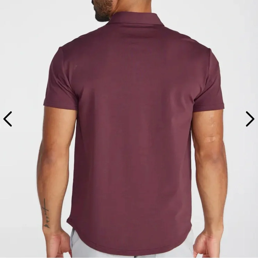 BYLT Basics Maroon Casual Button Down Shirt - Picture 2 of 4